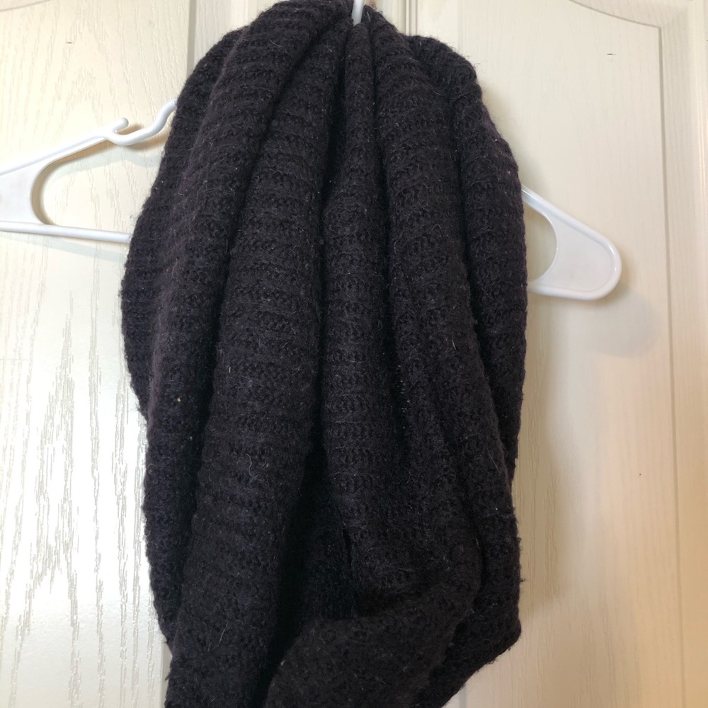 Black Knit Infinity Scarf